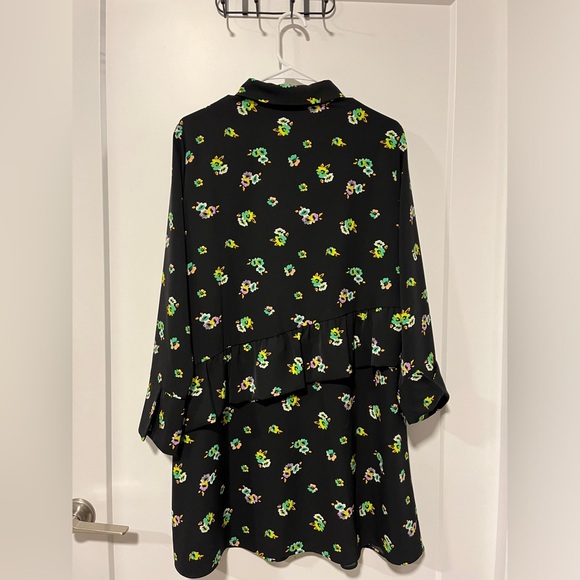 Collusion 1/4 Zip Black Floral Dress - Picture 6 of 8